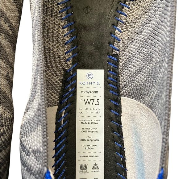 Rothy's the point gray Zebra RETIRED flats - Picture 8 of 8